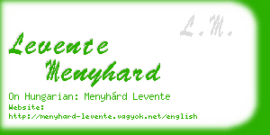 levente menyhard business card