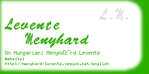 levente menyhard business card